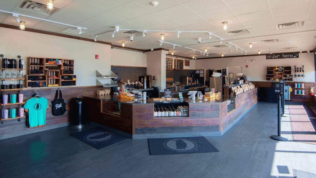 The interior of Rook's coffee shop. 