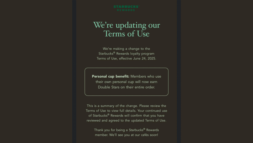 starbucks updated terms