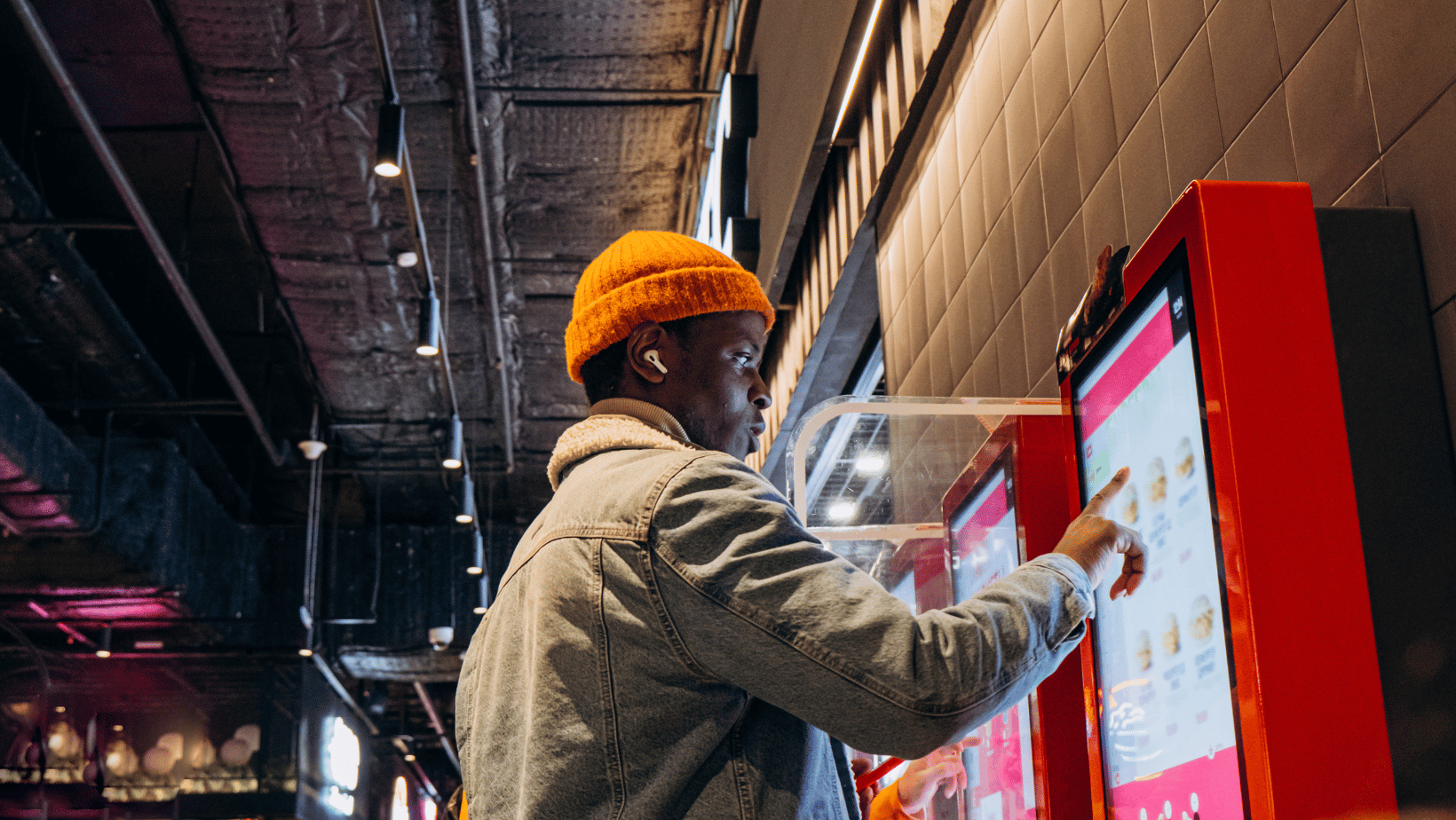 Ordering food on self serve kiosk 